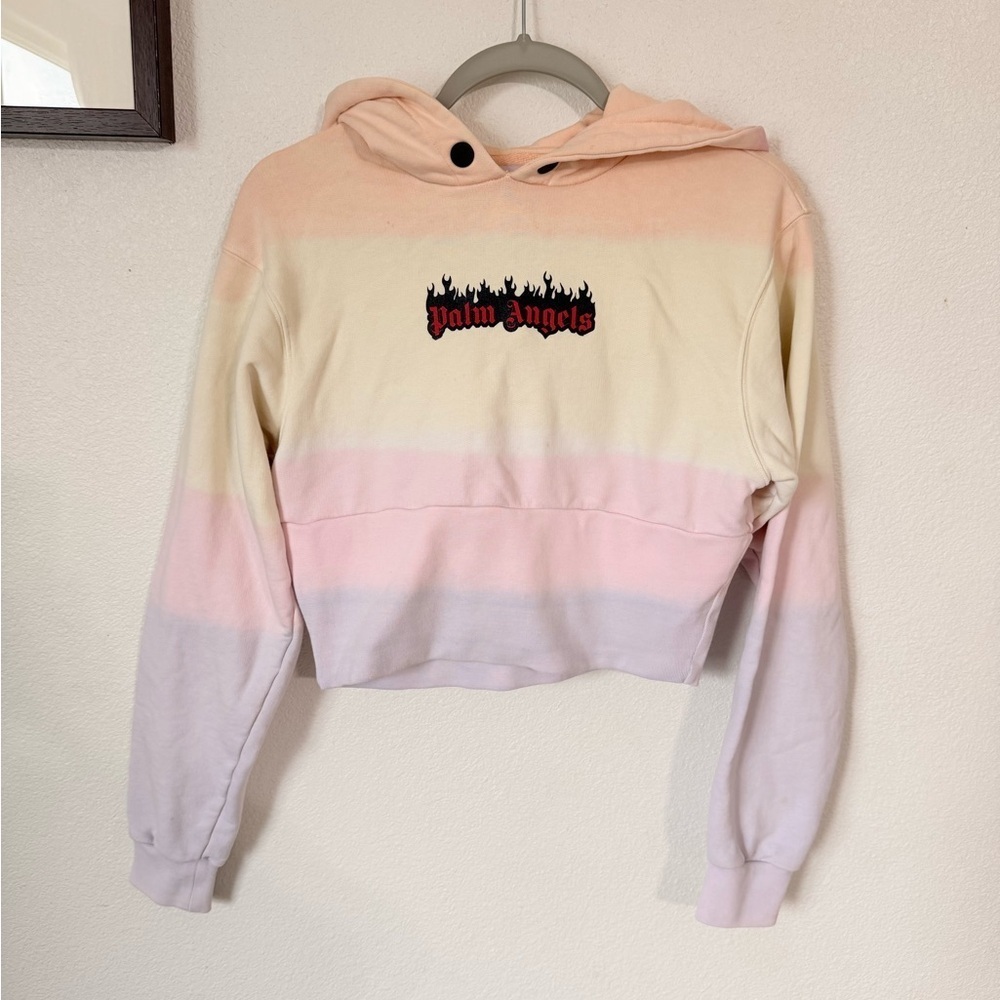 Palm Angeles Rainbow Burning Logo Cropped Hoodie Size: Medium - Picture 4 of 12
